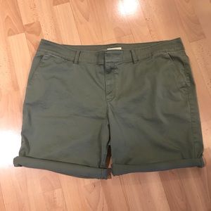 LOFT Plus Bermuda Roll Shorts